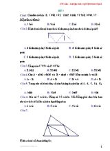 216 Câu hỏi trắc nghiệm môn Toán Lớp 3